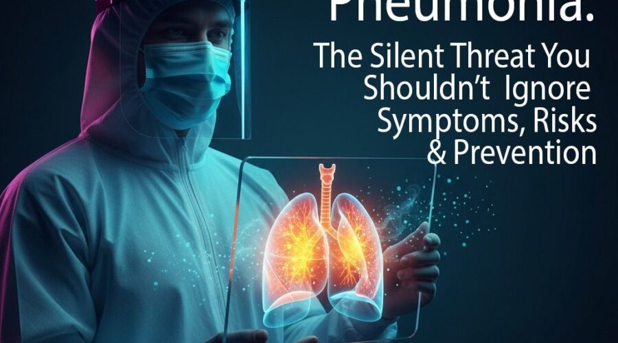 Doctor explaining pneumonia symptoms and prevention to an elderly patient