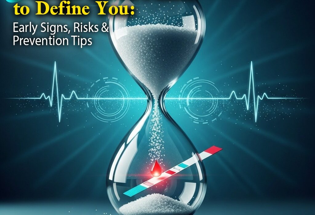 Healthy food and fitness gear symbolizing diabetes prevention through lifestyle changes